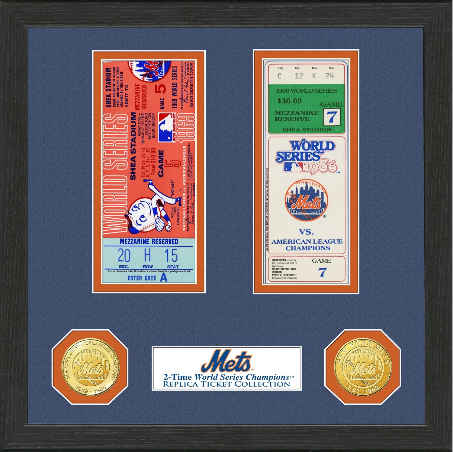 The Highland Mint New York Mets World Series Ticket Collection Academy