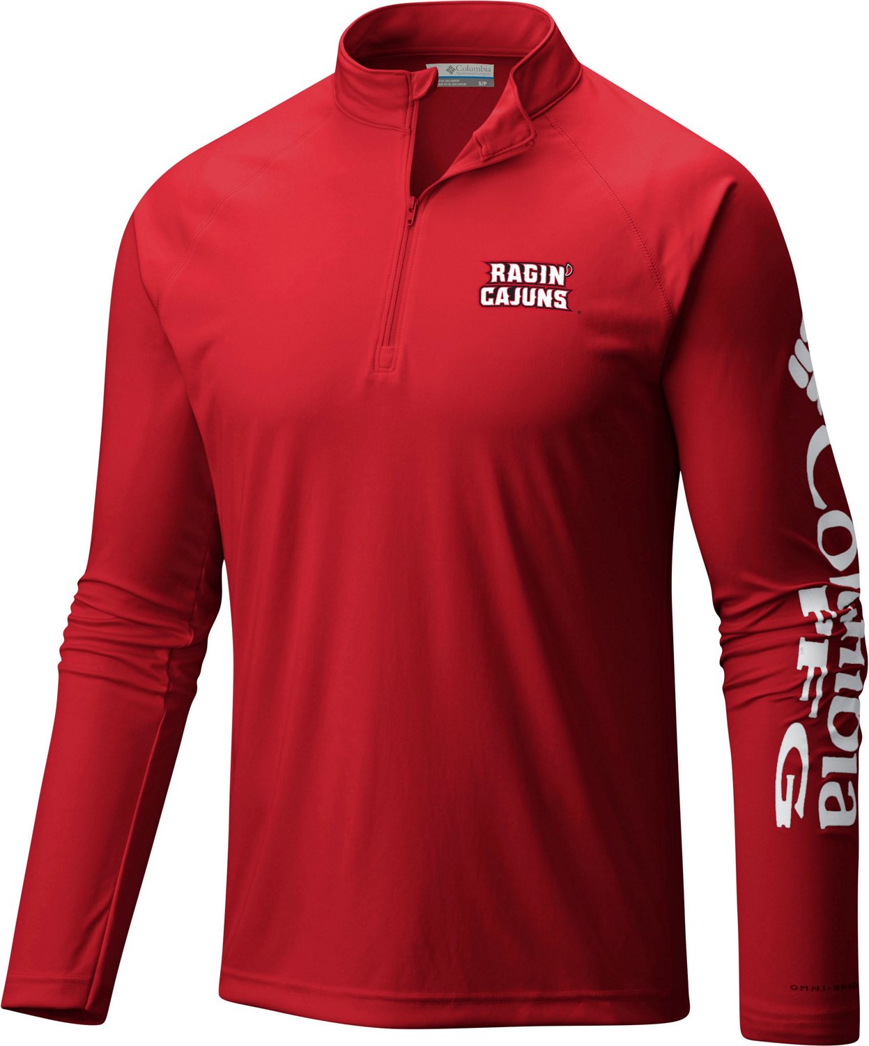 Columbia Sportswear Men's University of Louisiana Lafayette Terminal Tackle Fleece 1/4-Zip Top