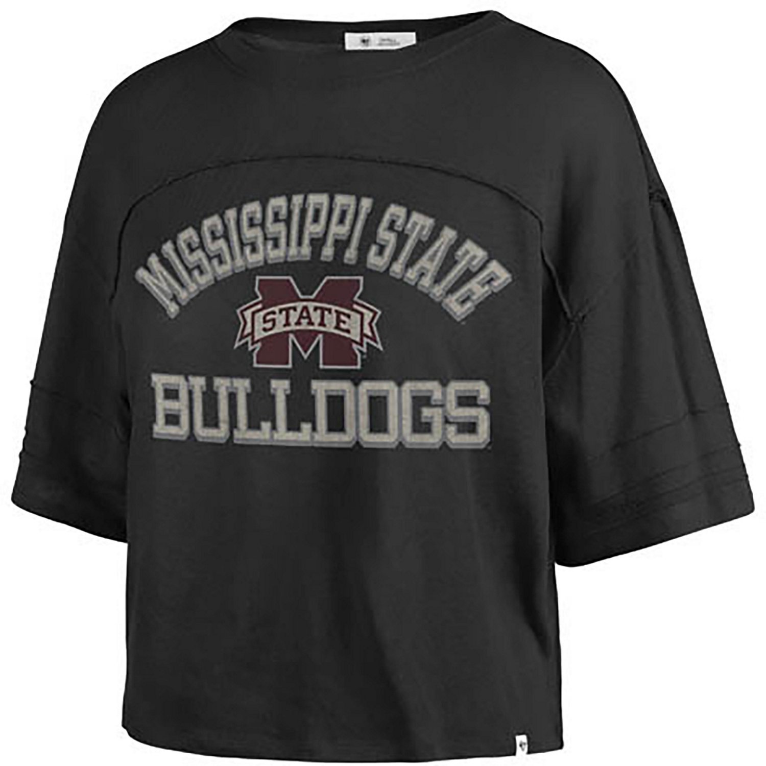 '47 Women's Mississippi State University Somerset Jersey Half Moon Stevie Cropped T-shirt