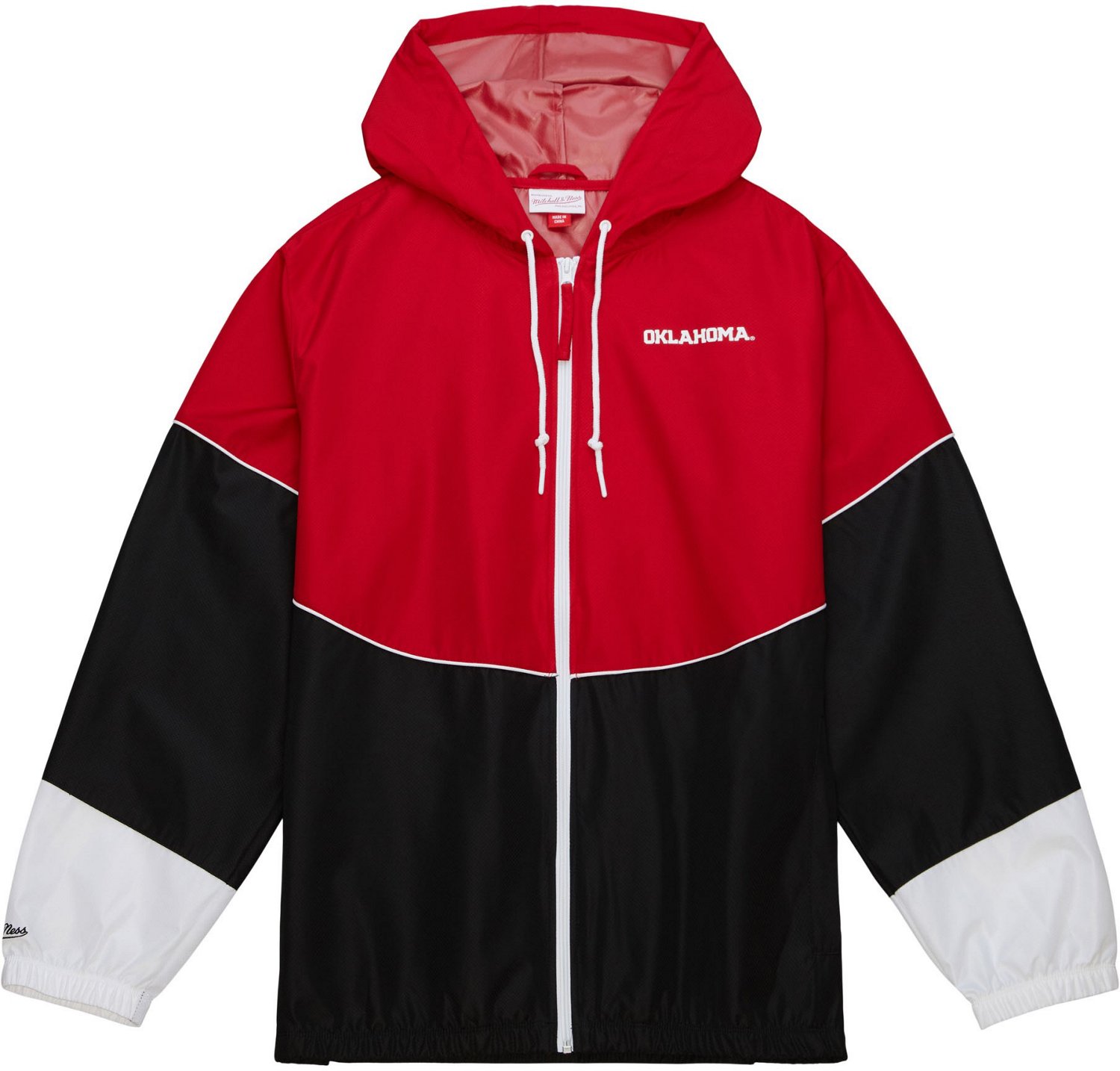 Mitchell & Ness Men's University of Oklahoma Home Team Lightweight Long Sleeve Windbreaker