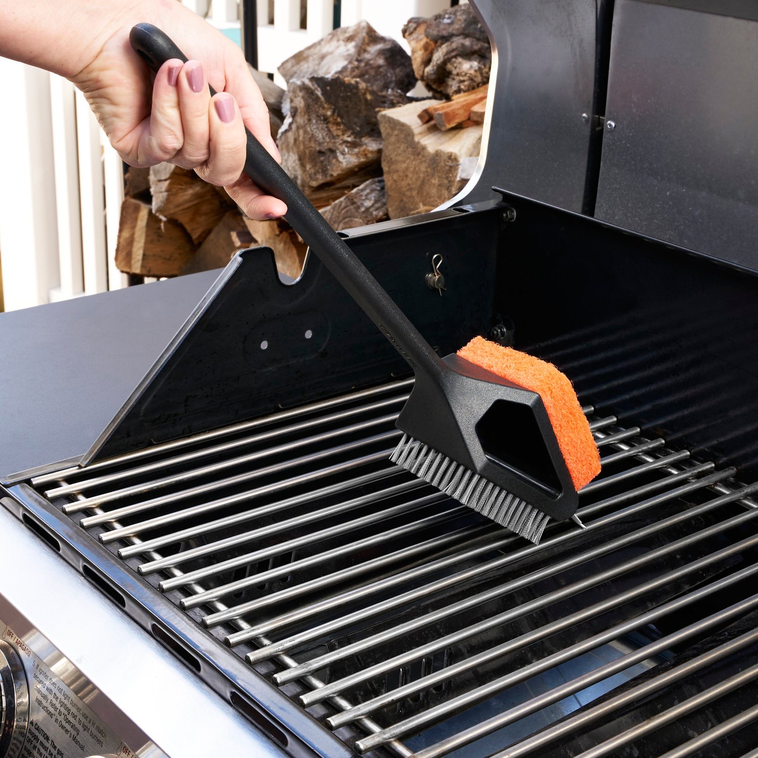 Mr. Bar-B-Q Dual Grill Brush with Scrub Pad                                                                                      - view number 4