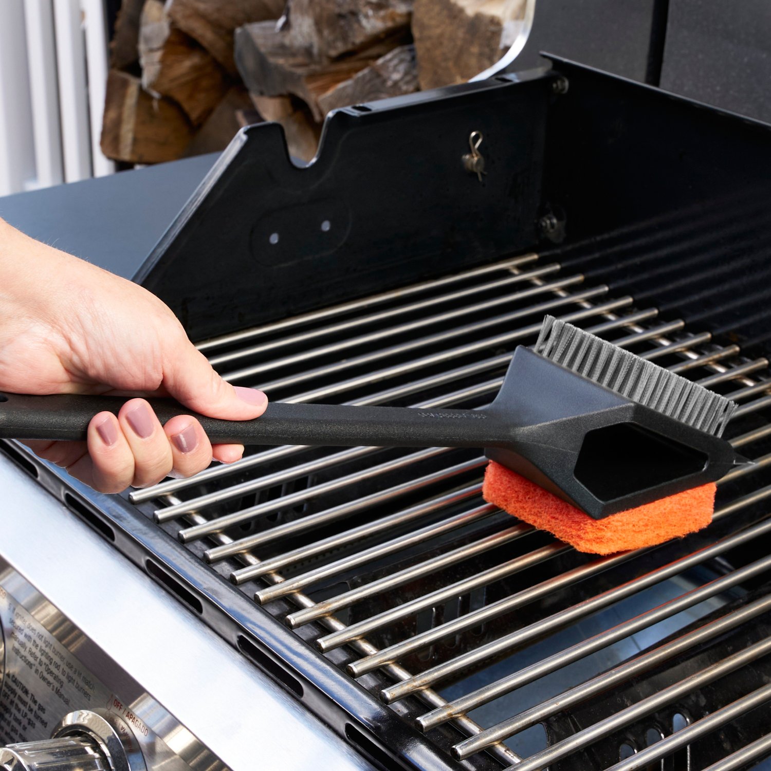 Mr. Bar-B-Q Dual Grill Brush with Scrub Pad                                                                                      - view number 5