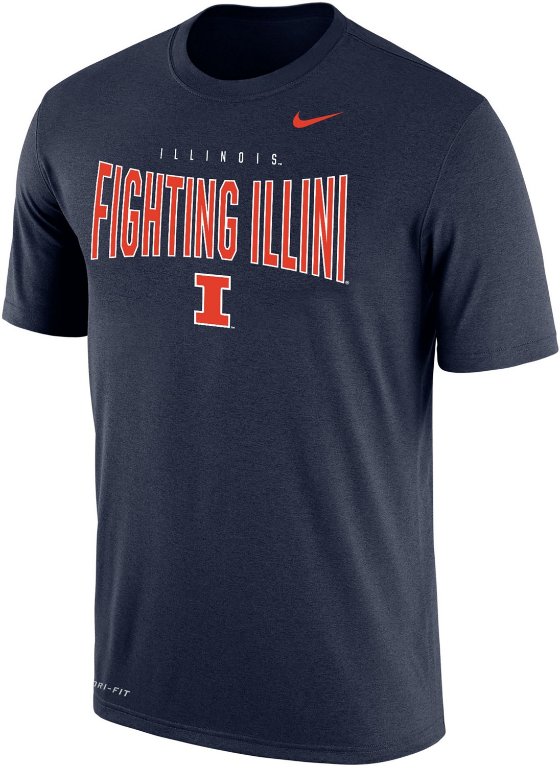 Nike Men\'s University Academy Illinois Cotton T-shirt Mascot | DF of