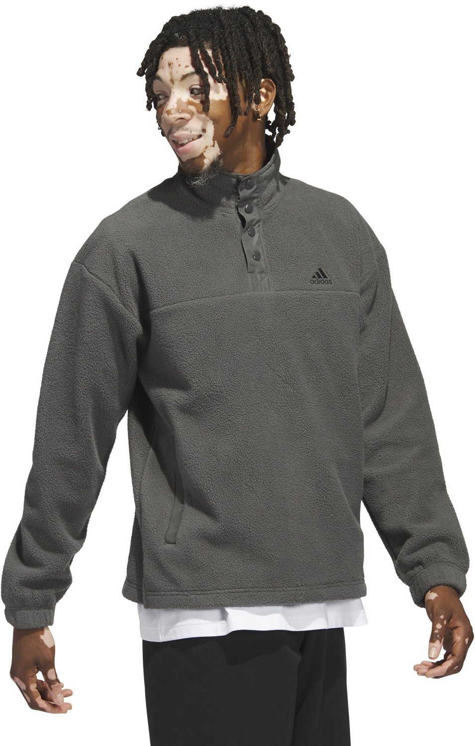 adidas Men's Polar Fleece 1/2-Zip Pullover Sweatshirt - view number 5