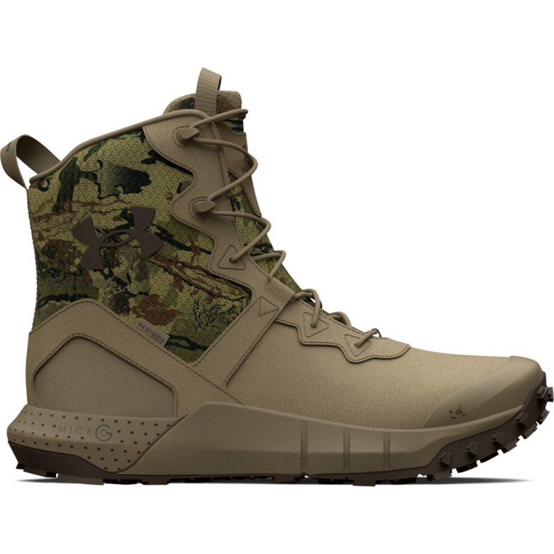 Under Armour Men's Micro G Valsetz Reaper Waterproof Tactical Boots Dark Brown, 10 - Service Shoes at Academy Sports