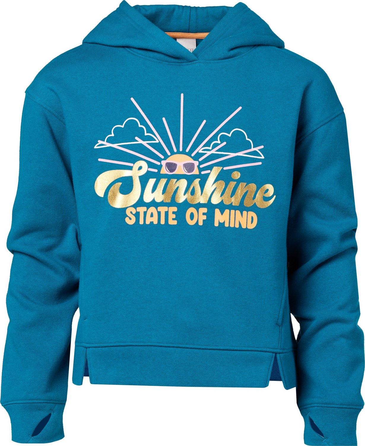 BCG Girls' Cotton Fleece Sunshine GFX Hoodie