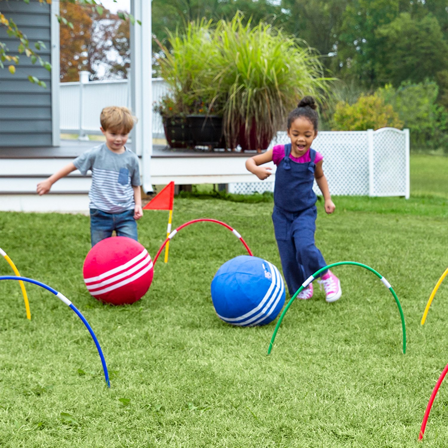 HearthSong Giant Kick Croquet Game Academy