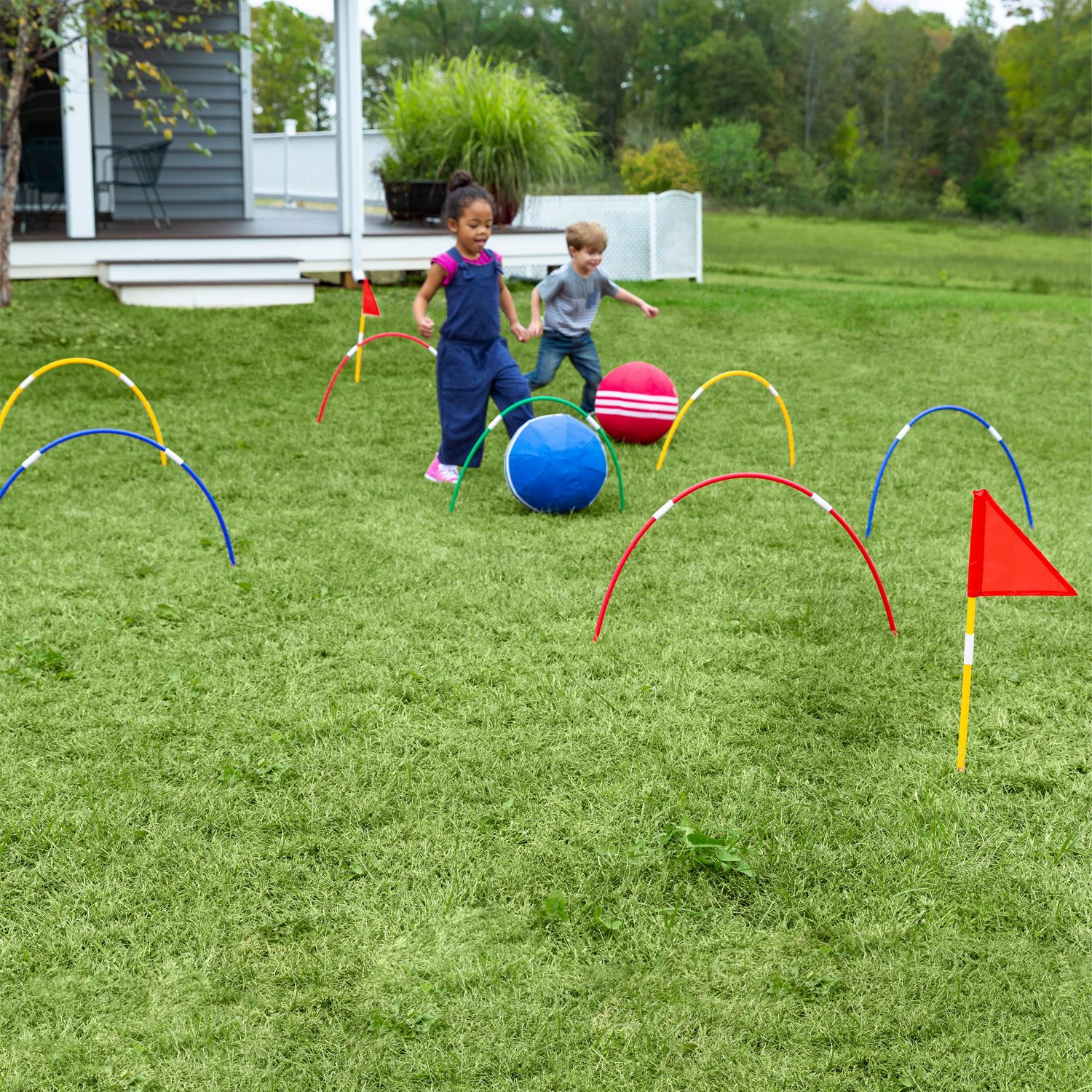 HearthSong Giant Kick Croquet Game Academy