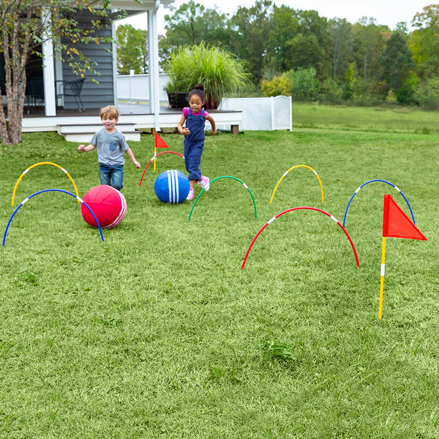 HearthSong Giant Kick Croquet Game Academy