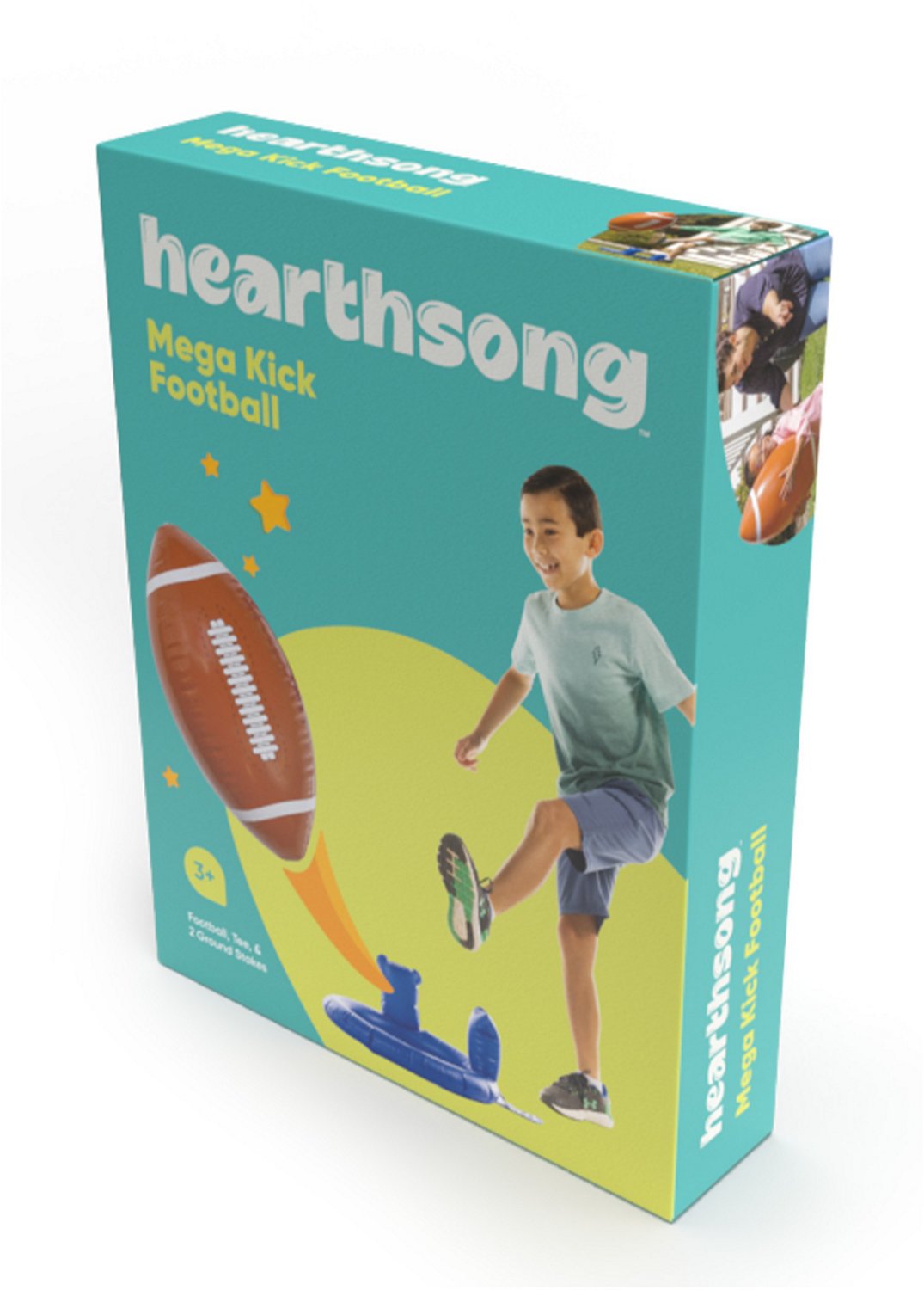 HearthSong Giant Inflatable Kick & Catch Football with Tee