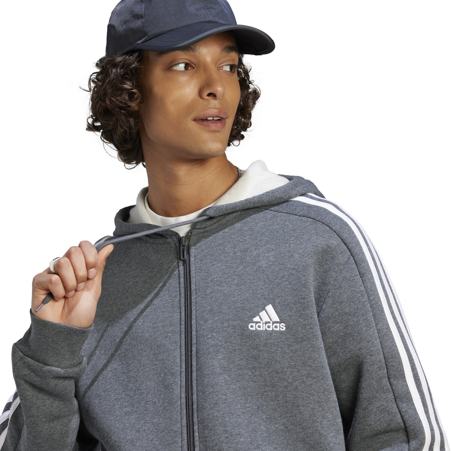 adidas Men's 3S Fleece Full-Zip Hoodie - view number 3