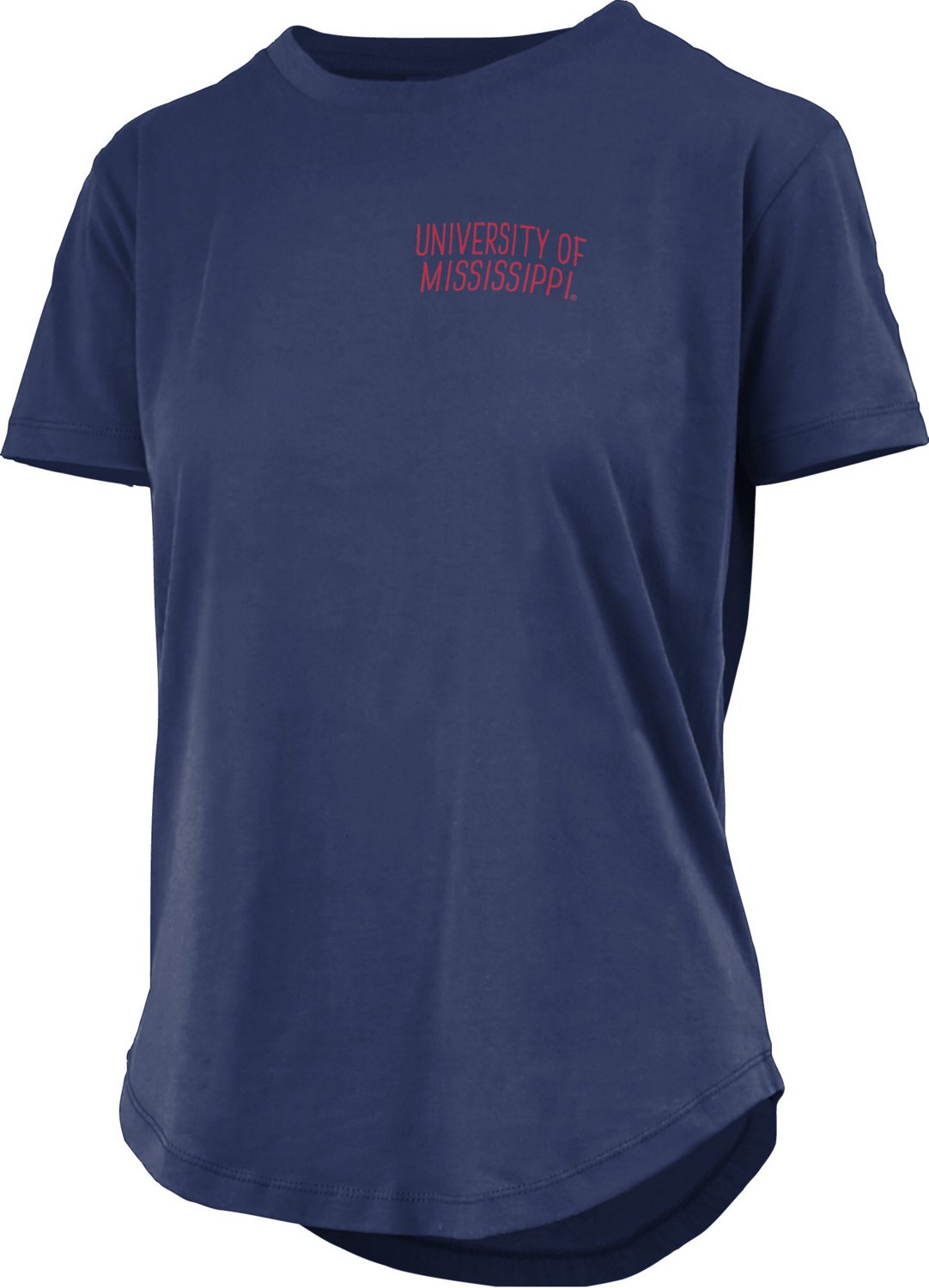 Three Square Women's University of Mississippi Irvine Framed Football Graphic T-shirt  - view number 2
