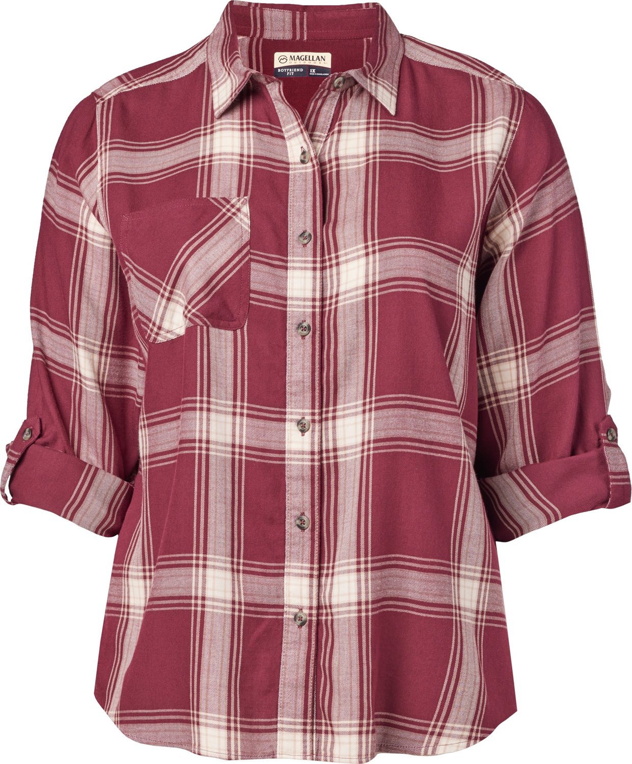 Magellan Women's Willow Creek Plaid Long Sleeve Plus Size Button Down - view number 4