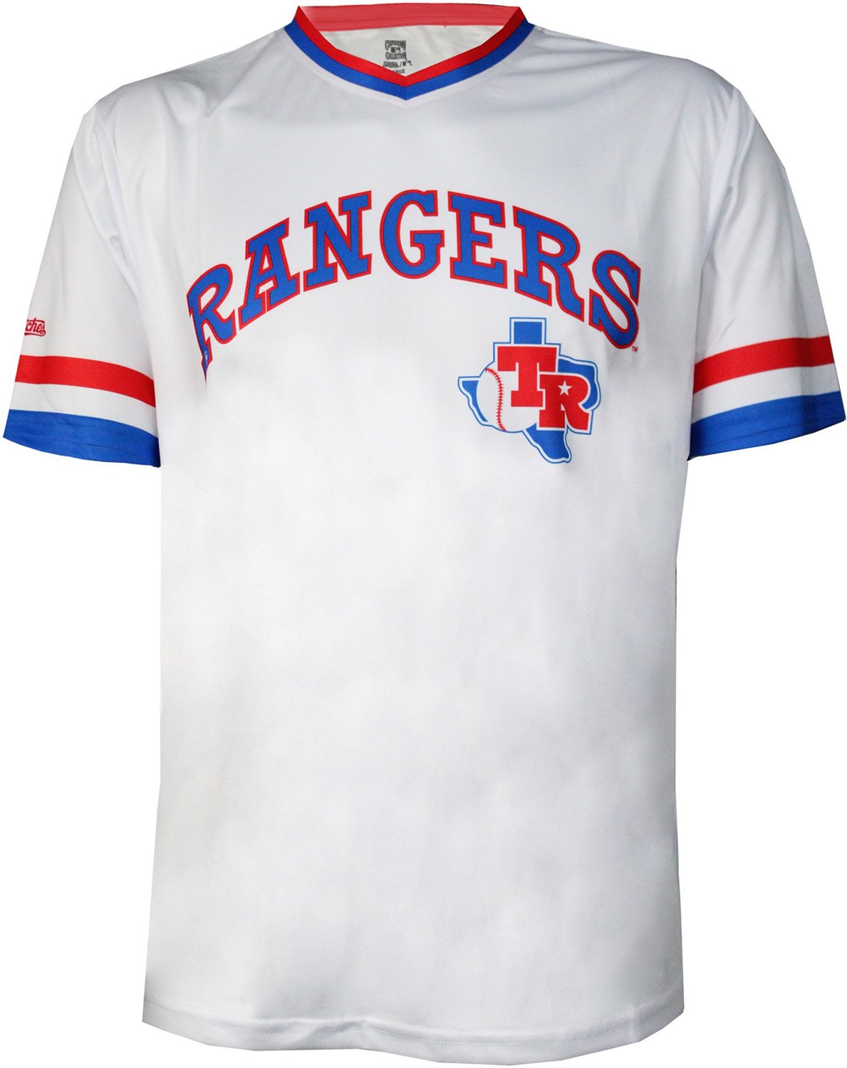 Stitches Men's Texas Rangers Big Slugger Sublimated V-Neck Jersey
