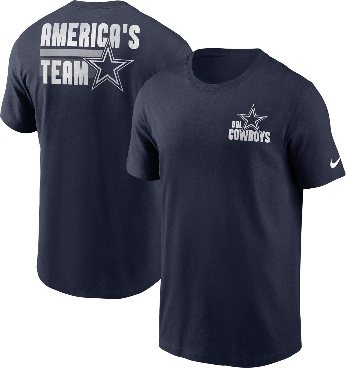 Nike Men's Dallas Cowboys LC Back Slogan Short Sleeve T-shirt - view number 3