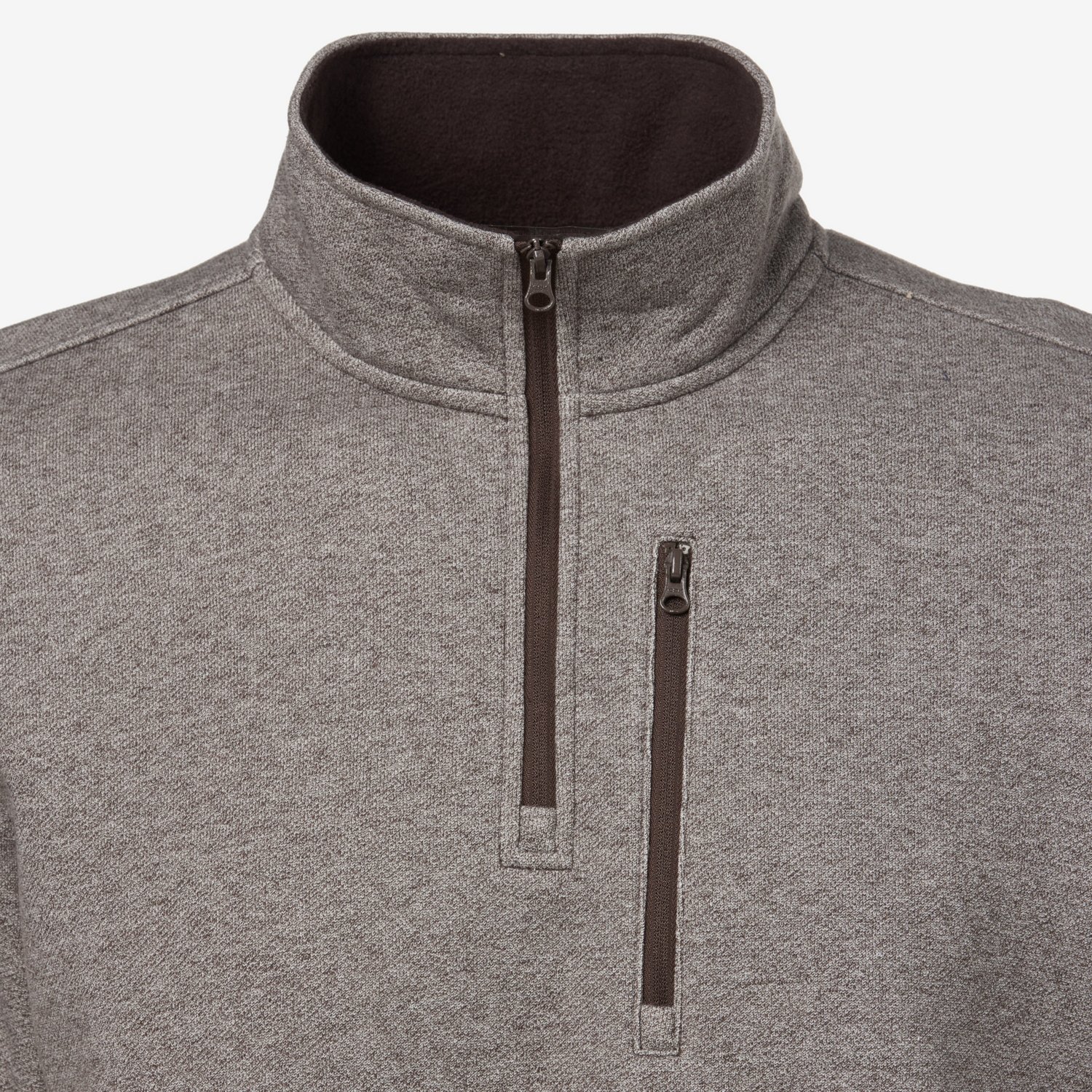 Magellan Outdoors Men's Hickory Canyon Castle Rock/Caviar Color Block 1/4 Zip Fleece Pullover - view number 3