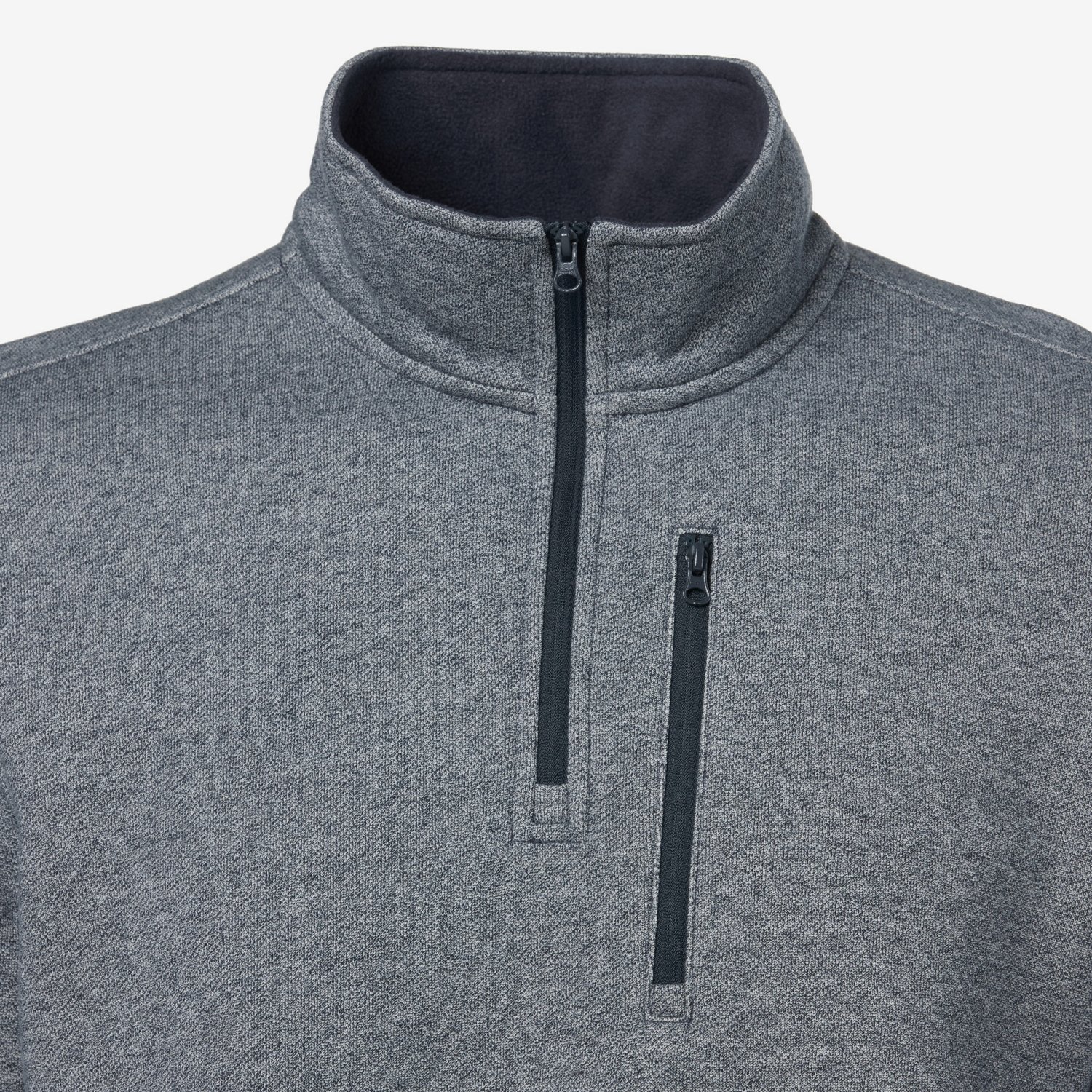 Magellan Outdoors Men's Hickory Canyon Castle Rock/Caviar Color Block 1/4 Zip Fleece Pullover - view number 3