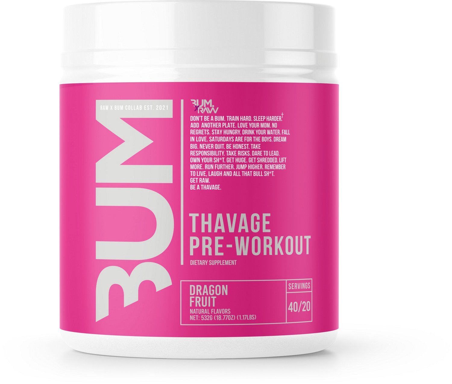 RAW CBUM Series Thavage PreWorkout Academy