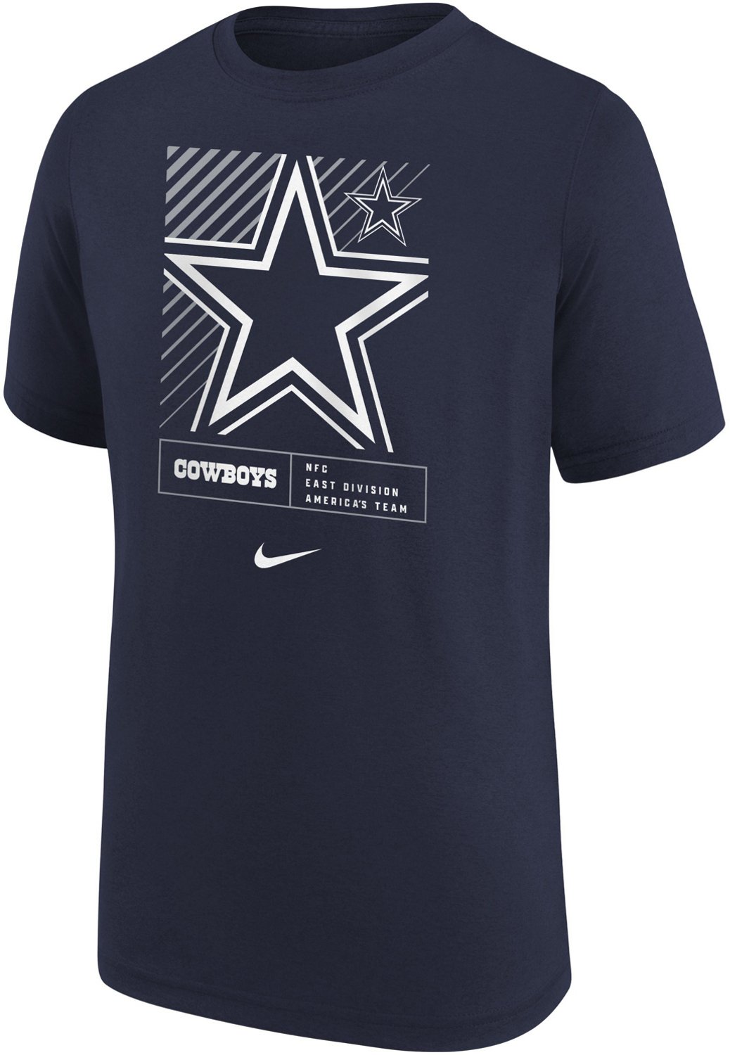 Nike Boys' Dallas Cowboys Logo Yard Line Legend Short Sleeve T-shirt ...