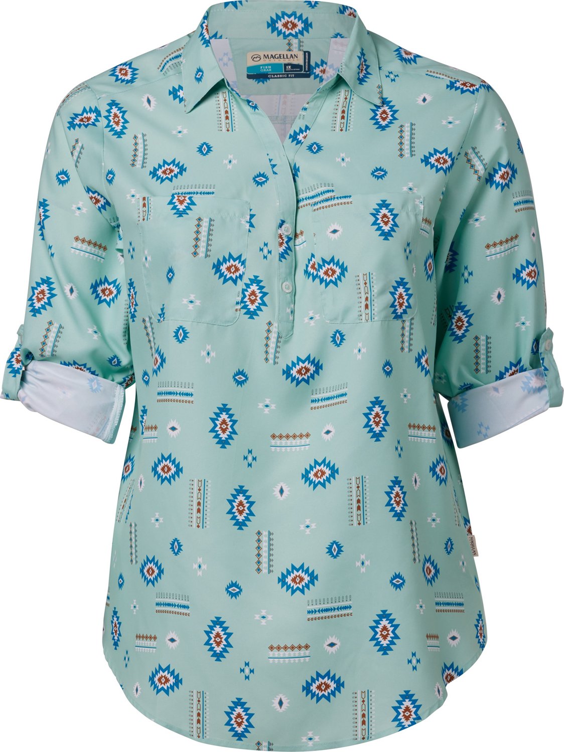 Magellan Outdoors Women's Aransas Pass Plus Size Long Sleeve Henley