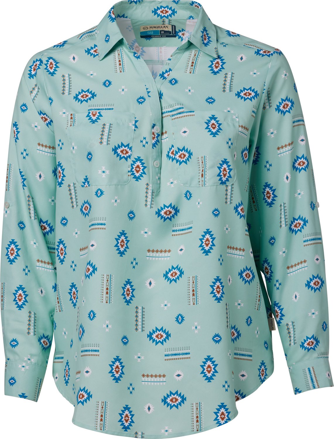 Magellan Outdoors Women's Aransas Pass Plus Size Long Sleeve Henley - view number 4