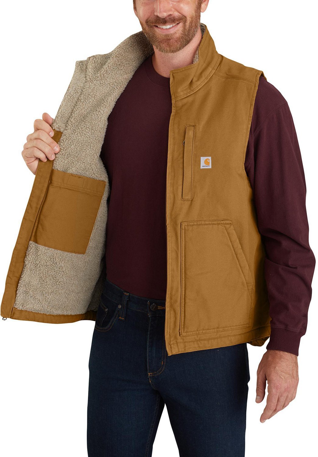 Carhartt Men's Sherpa Lined Mock Neck Vest                                                                                       - view number 2