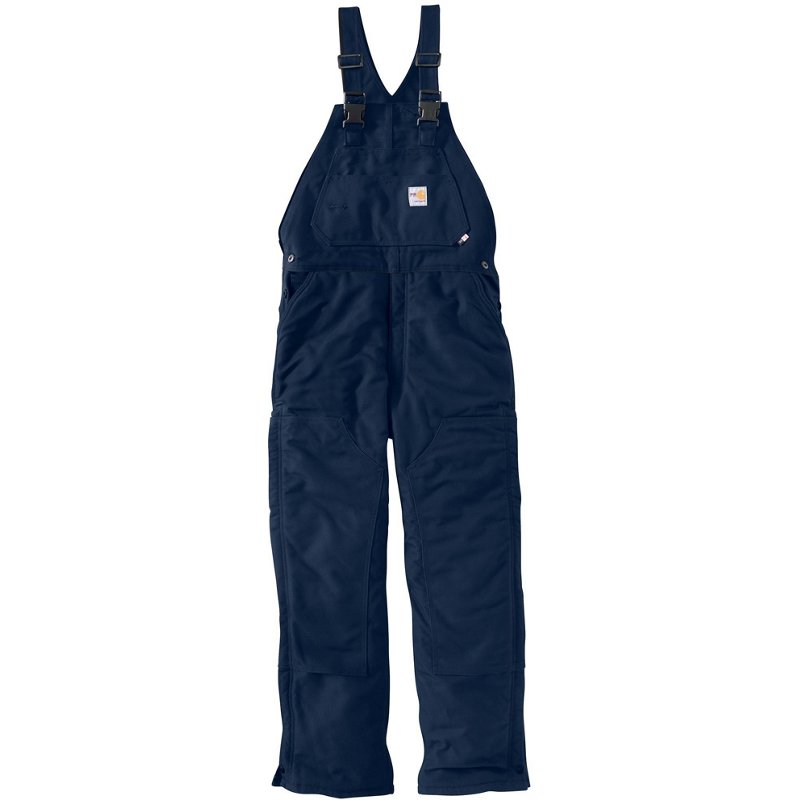 Carhartt Men's Fire-Resistant Loose Fit Duck Bib Overalls Dark Navy Blue, 34" - Men's Work Over/Coveralls at Academy Sports