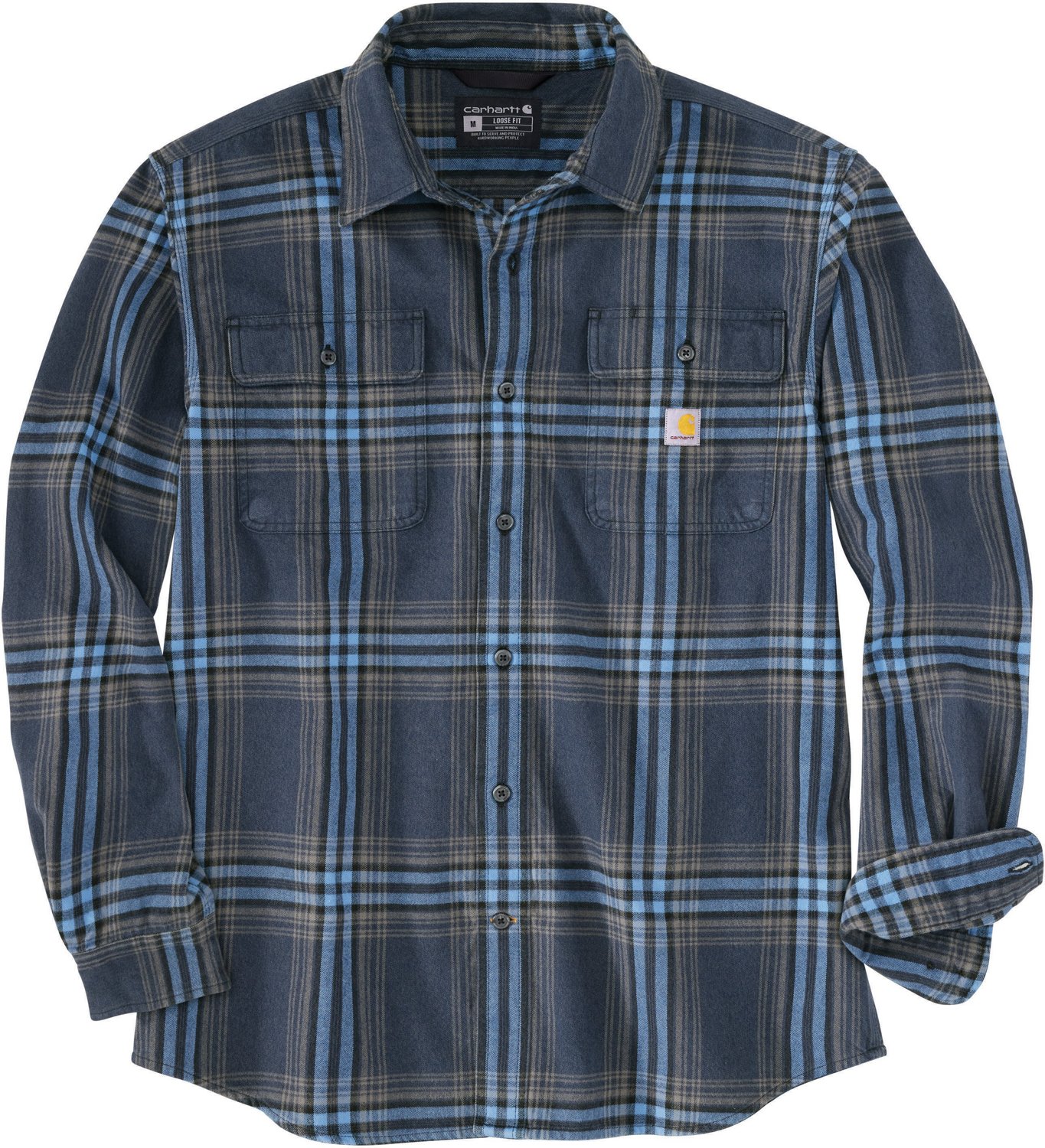 Carhartt Men s Heavyweight Flannel Long Sleeve Plaid Shirt Academy