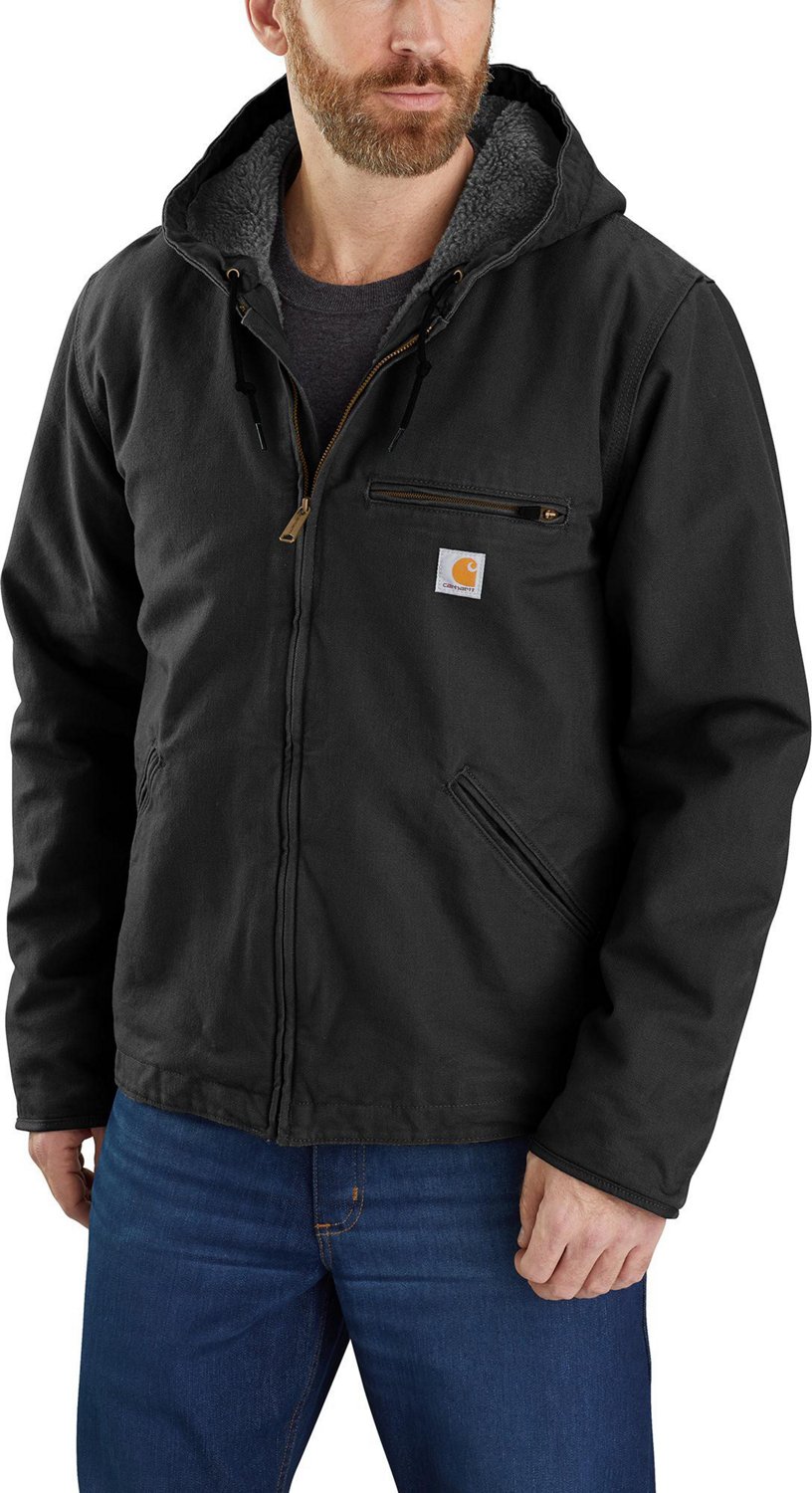 Carhartt Men's Relaxed Fit Washed Duck Sherpa-Lined Jacket | Academy