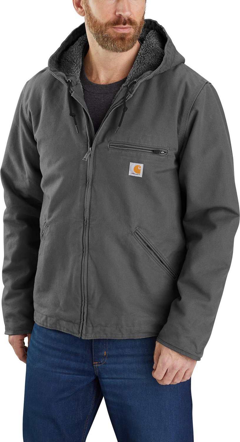 Carhartt Men's Relaxed Fit Washed Duck Sherpa-lined Jacket 