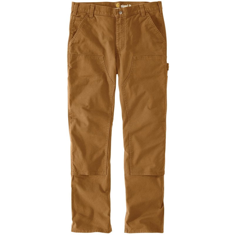 Carhartt Men's Relaxed Fit Rugged Flex Duck Double-Front Work Pants Carhartt Brown, 32" - Men's Work Bottoms at Academy Sports