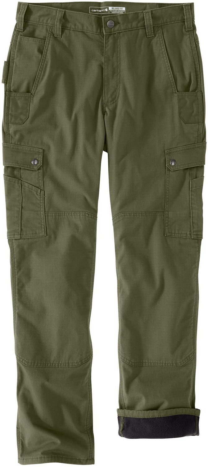 Carhartt Men's Relaxed Fit Rigged Flex Fleece-Lined Ripstop Cargo Work Pants - view number 2