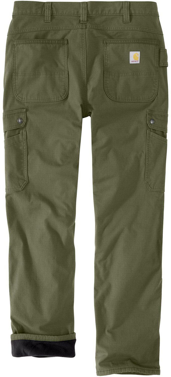 Carhartt Men's Relaxed Fit Rigged Flex Fleece-Lined Ripstop Cargo Work Pants - view number 3