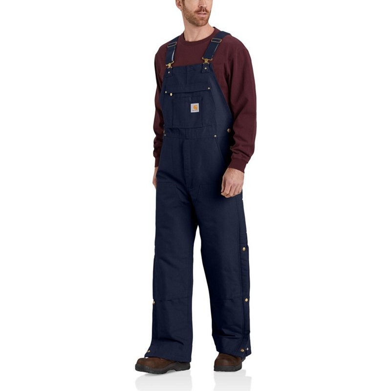 Carhartt Men's Firm Duck Insulated Bib Overalls Dark Navy Blue, 4X-Large - Men's Work Over/Coveralls at Academy Sports