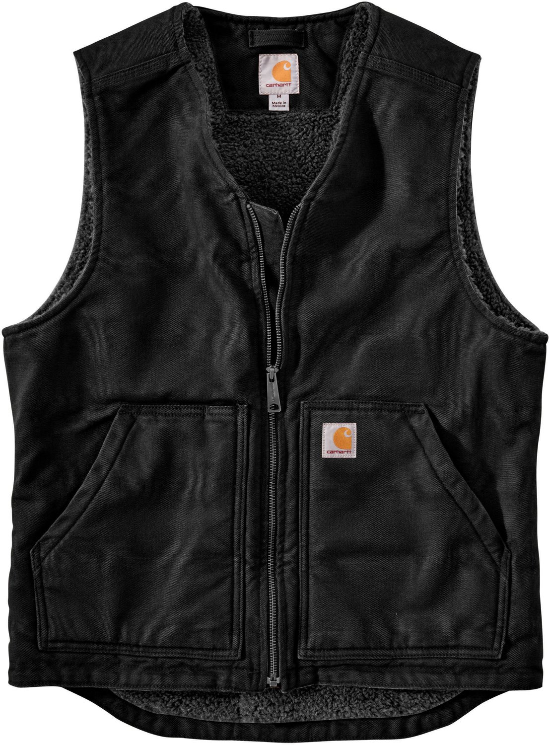 Carhartt Men's Relaxed Fit Washed Duck Sherpa-Lined Vest - view number 1