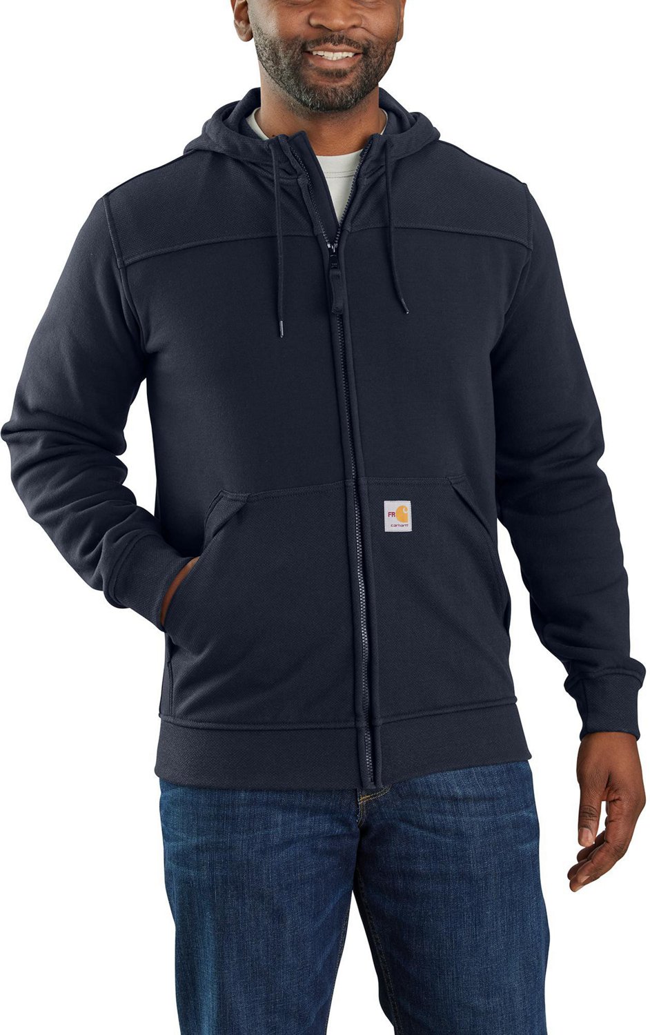 Carhartt Men's Flame-Resistant Relaxed Fit Rain Defender Force Fleece Jacket                                                     - view number 1 selected