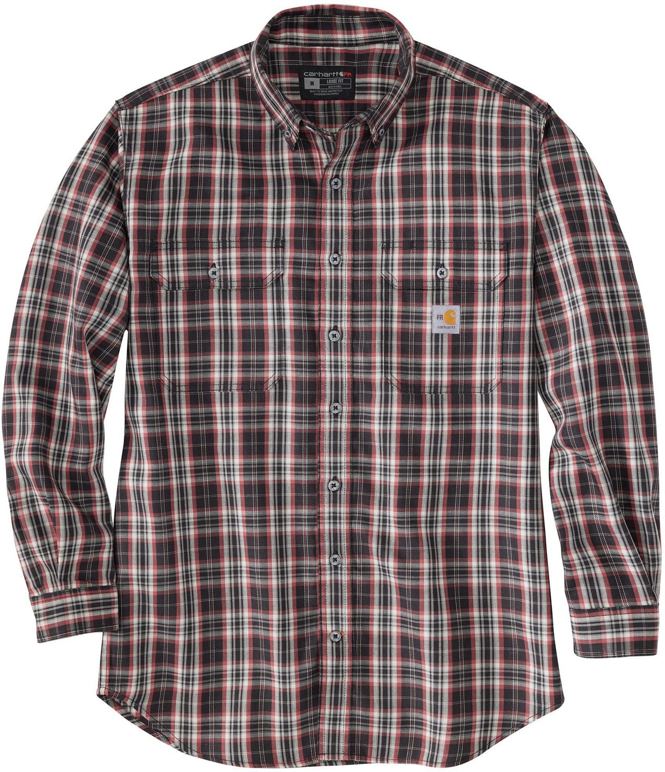 Carhartt Men's Fire-Resistant Rugged Flex Force MW Twill Plaid Shirt