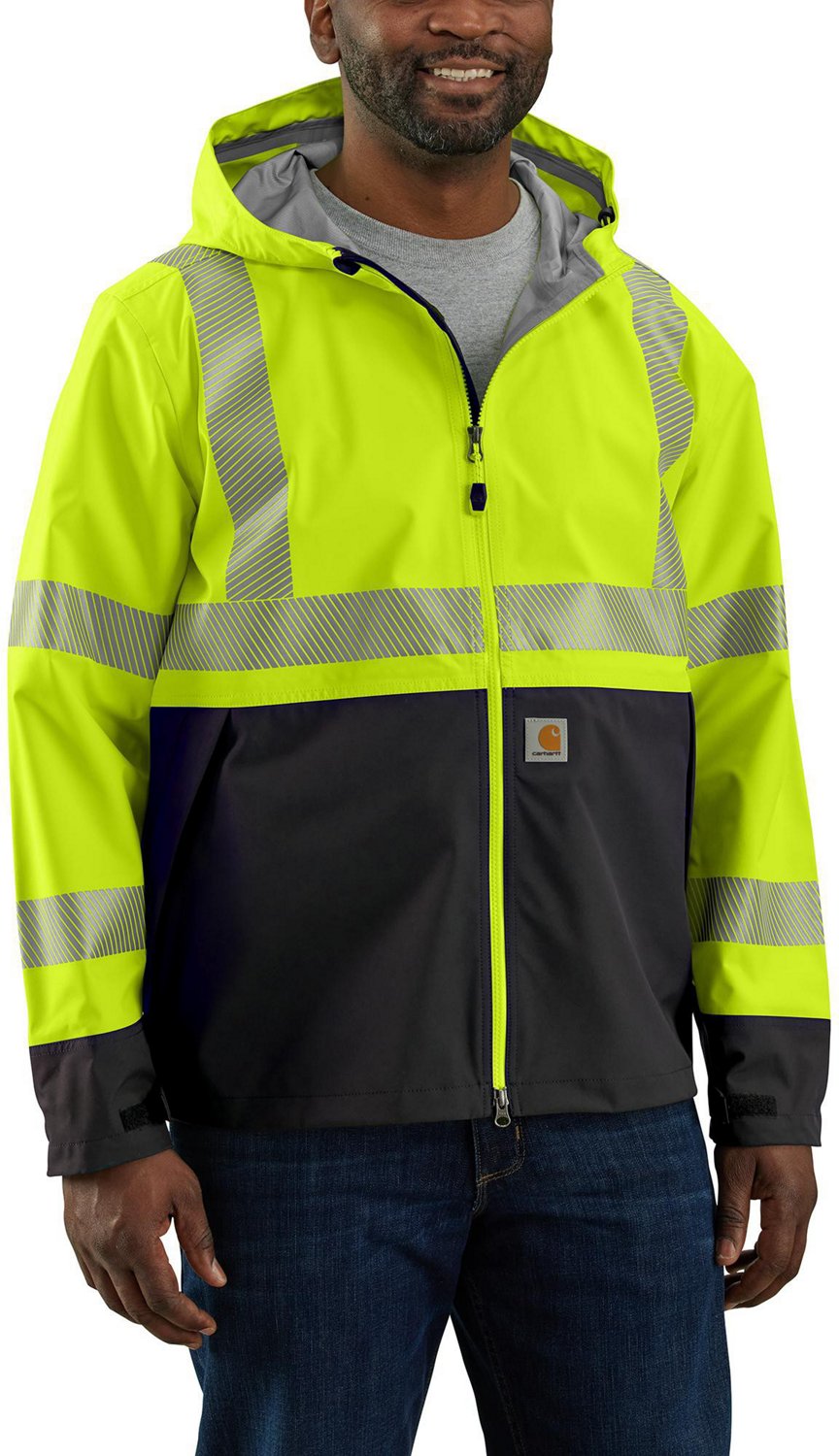 Carhartt Men s Loose Fit High Visibility Midweight Storm Defender Class3 Jacket Academy