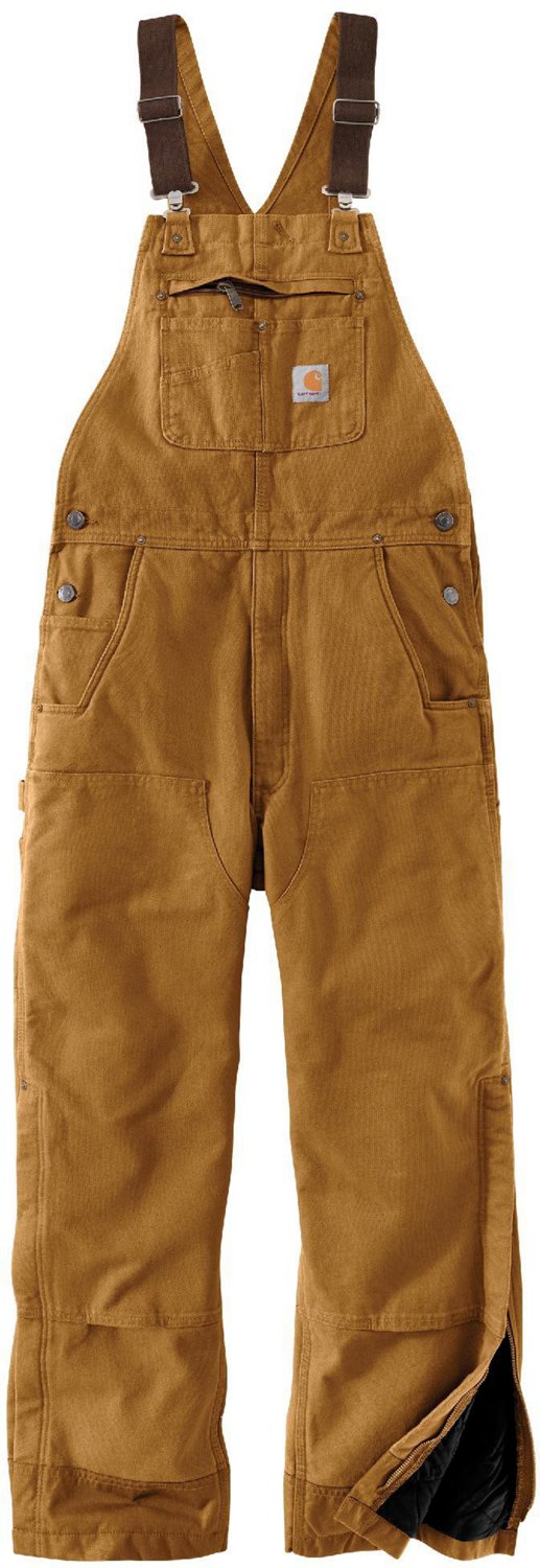 Carhartt Men's Loose Fit Washed Duck Insulated Bib Overalls                                                                      - view number 1