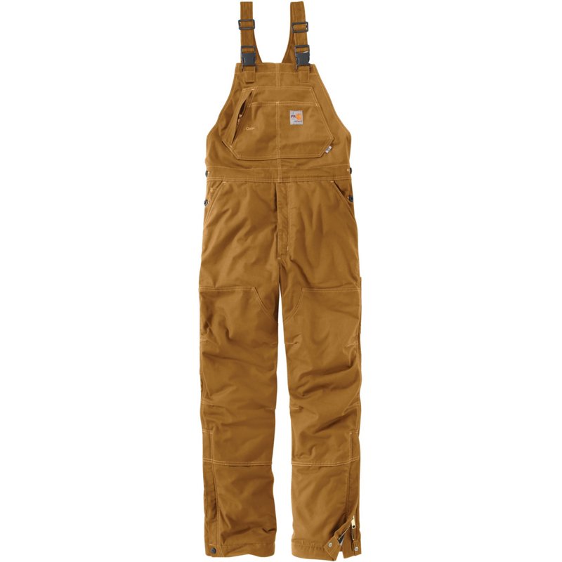 Carhartt Men's Fire-Resistant Quick Duck Lined Bib Overalls Carhartt Brown, 34" - Men's Work Over/Coveralls at Academy Sports