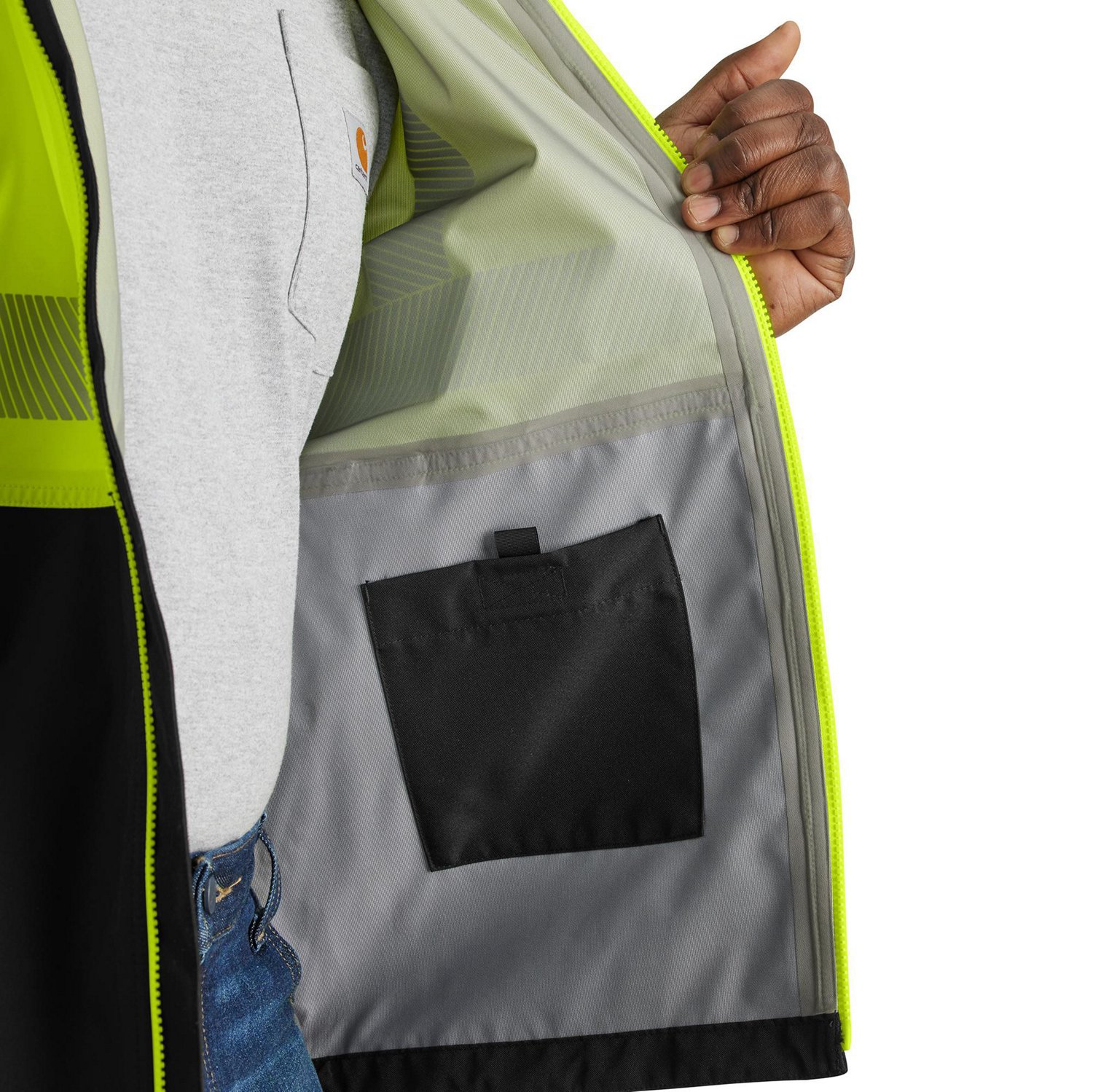 Carhartt Men's Loose Fit High Visibility Midweight Storm Defender Class3 Jacket - view number 3