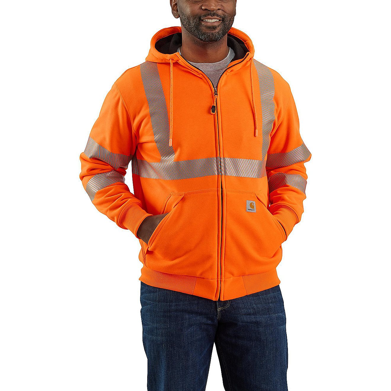 Carhartt Men's High-Visibility Midweight Thermal-Lined Full-Zip Hoodie ...