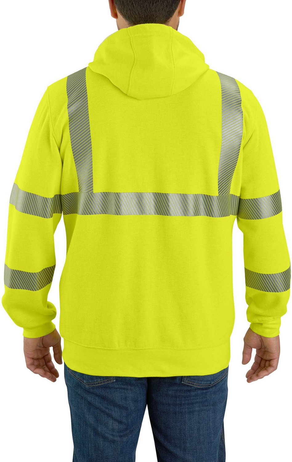 Carhartt Men's Flame Resistant High Visibility Loose Fit Midweight Force Class3 Fleece Sweatshirt - view number 2
