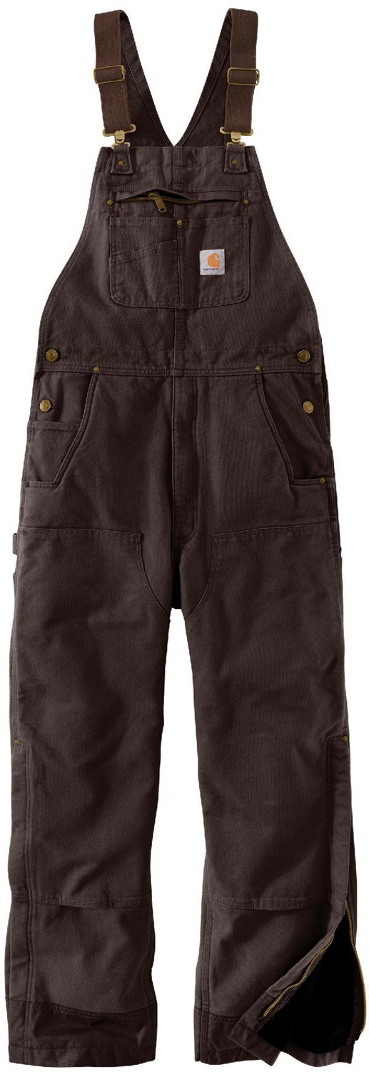 Carhartt Men's Loose Fit Washed Duck Insulated Bib Overalls                                                                      - view number 2