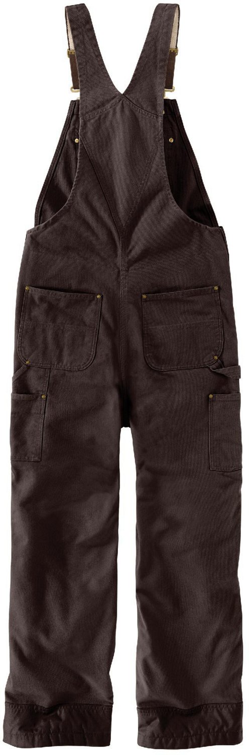 Carhartt Men's Loose Fit Washed Duck Insulated Bib Overalls                                                                      - view number 3
