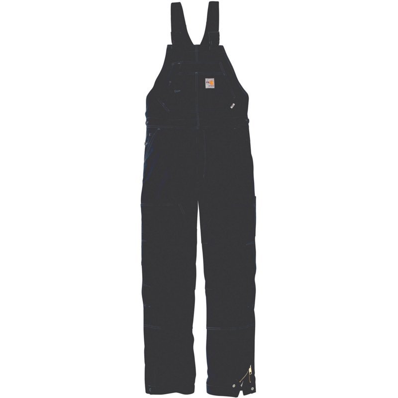 Carhartt Men's 38 in. x 30 in. Dark Navy Cotton/Nylon FR Quick Duck Lined Bib Overall