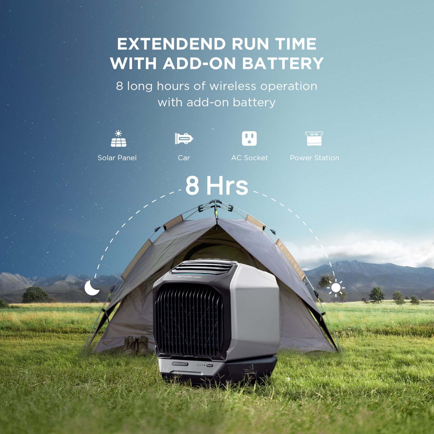 EcoFlow Wave2 Personal Cooler with Extra Battery and 110W Solar Panel                                                            - view number 8