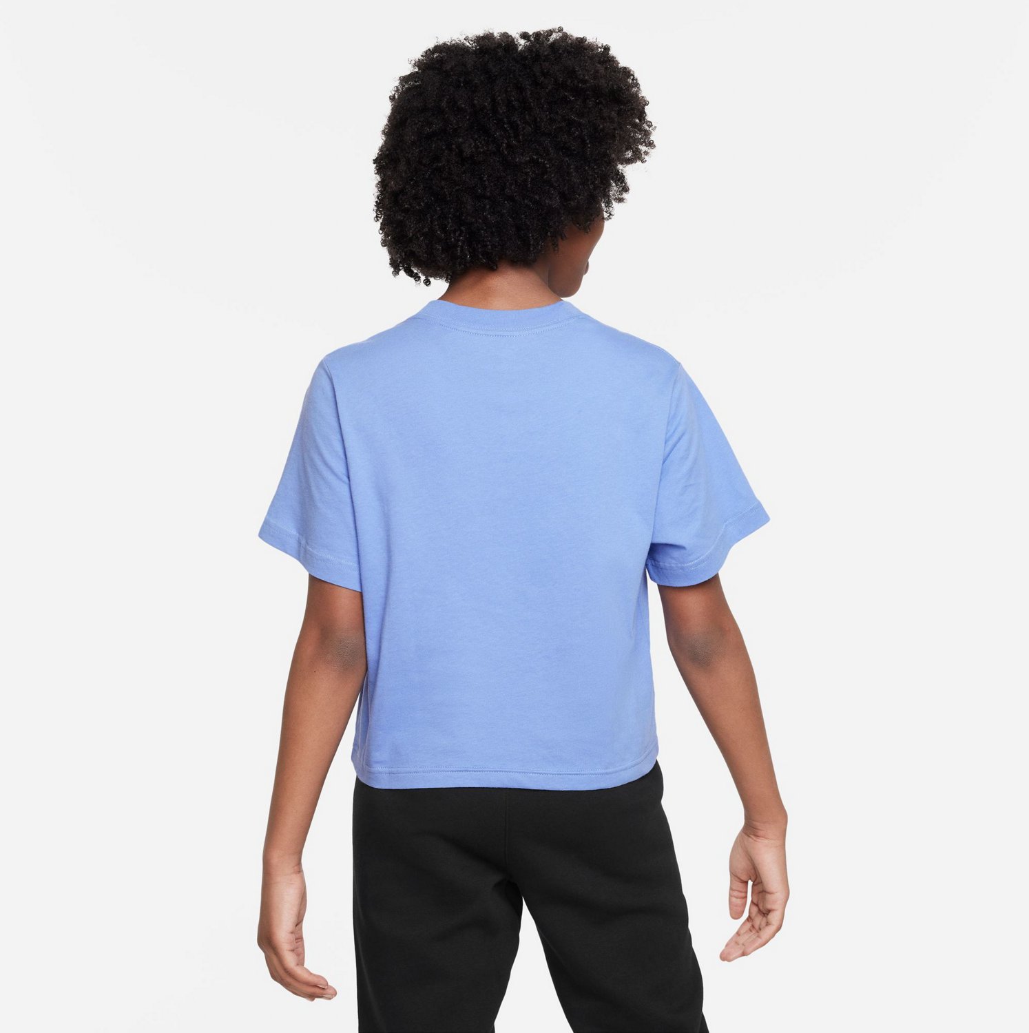 Nike Girls FEAR MY AWESOME Short Sleeve Shirt 885091 - Blue