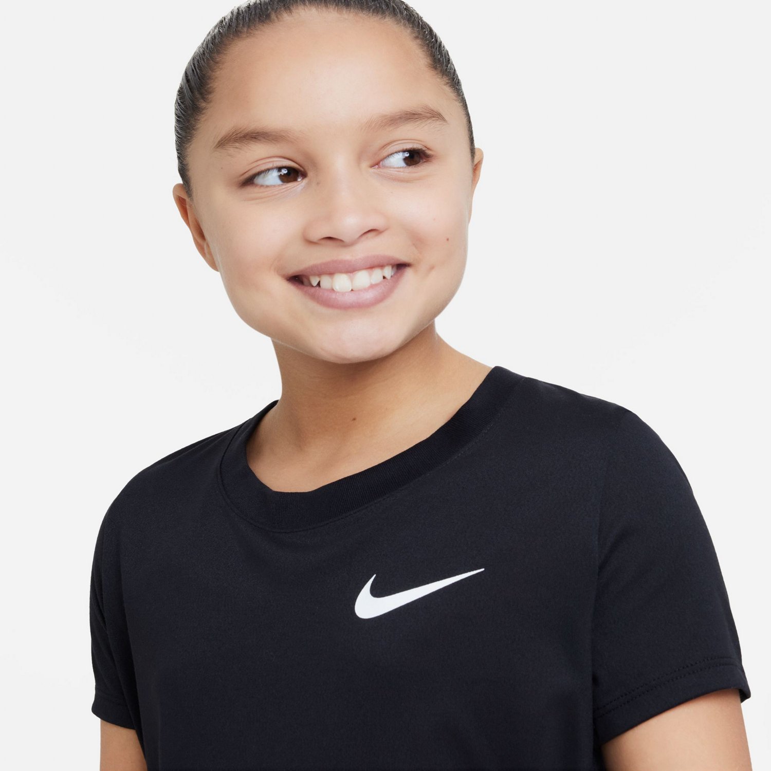 Nike Girls' Dri-FIT Scoop Essentials Training T-shirt                                                                            - view number 3