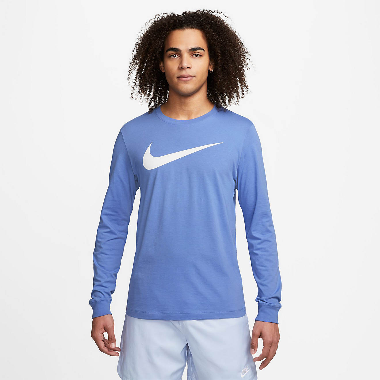 Nike Men's Sportswear Fran Icon Swoosh Long Sleeve Shirt | Academy